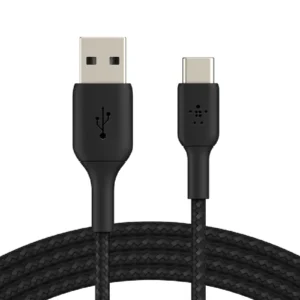 Belkin BoostCharge Braided USB-C to USB-A Cable (1m / 3.3ft, Black)