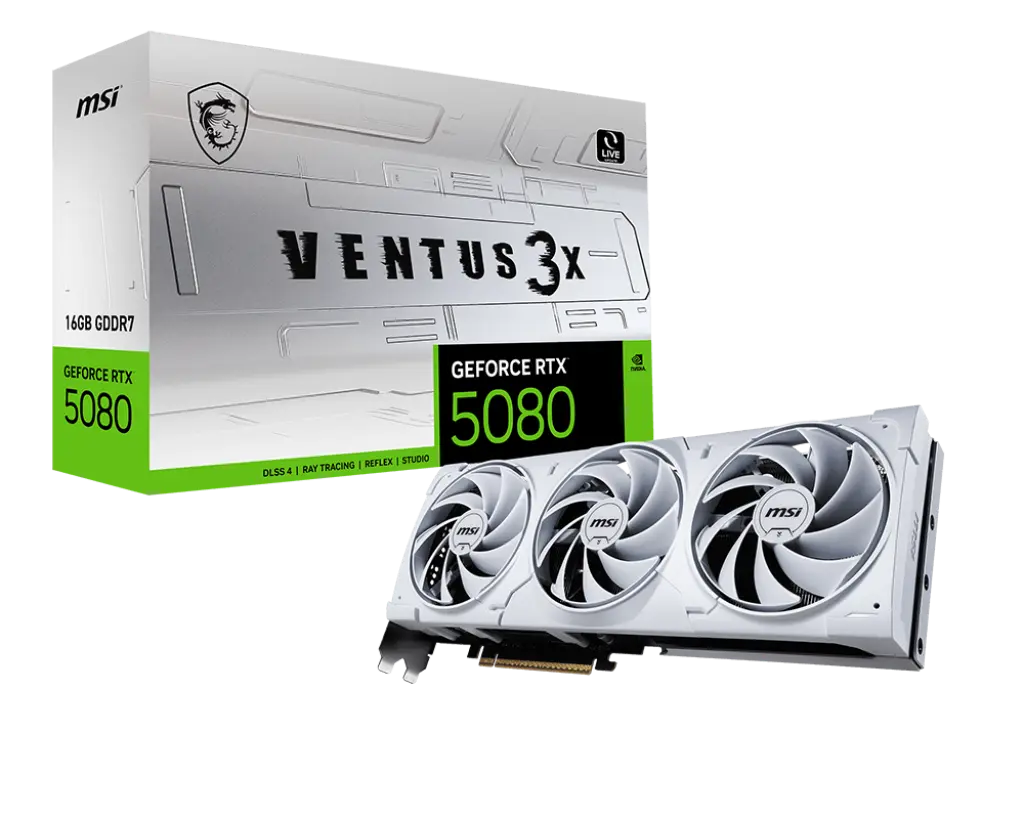 MSI GeForce RTX™ 5080 16G VENTUS 3X WHITE
